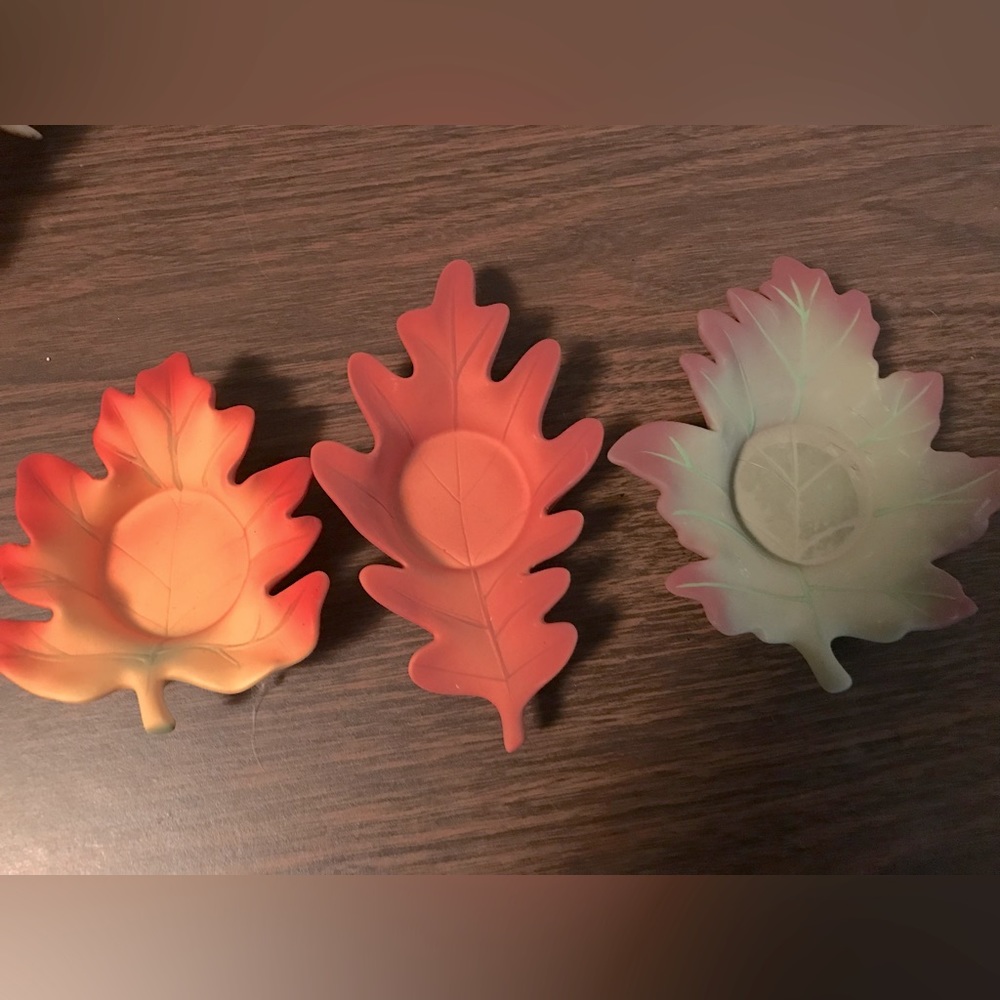 PartyLite Fall Leaf Set (Tea Candle Holders)!